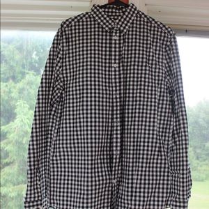 H&M Black and White Checkered Button Down
